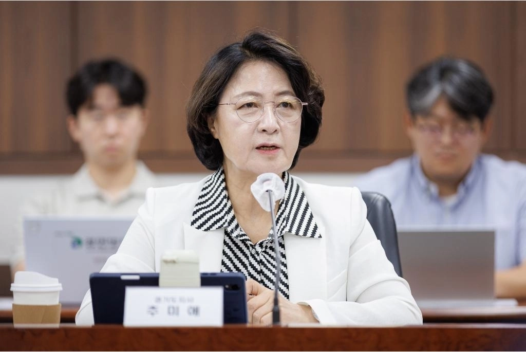 추미애 경기도지사는 27일 오전 정부서울청사에서 열린 ‘제2차 접경지역 평화안전 연석회의’에 참석해 발언하고 있다. 경기도 제공