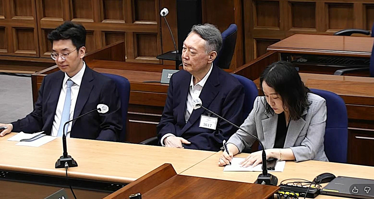 27일 서울 서초구 서울중앙지방법원에서 윤석열 전 대통령의 공직선거법 위반 혐의 1심 선고가 진행되고 있다. 서울중앙지법 제공
