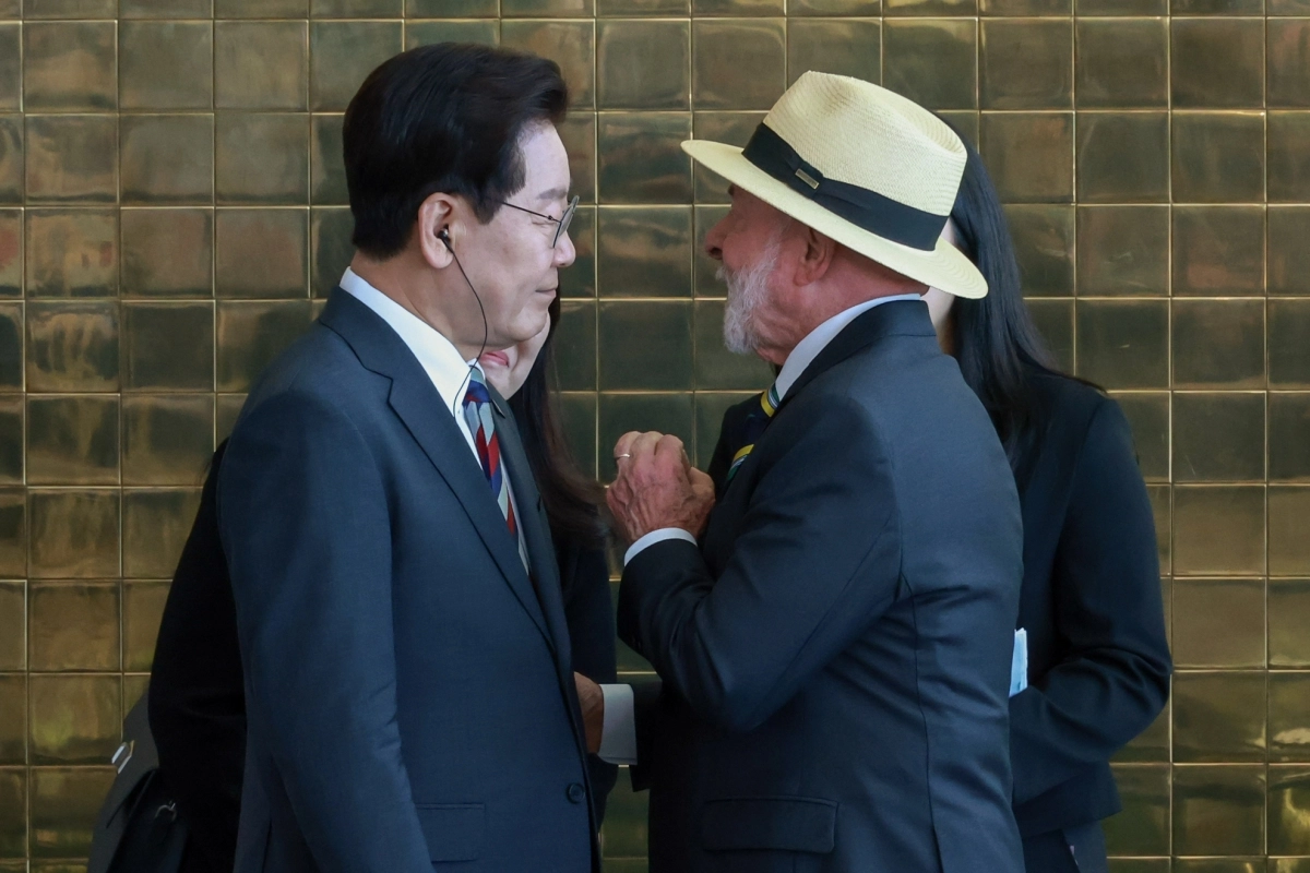 대화하는 한-브라질 정상