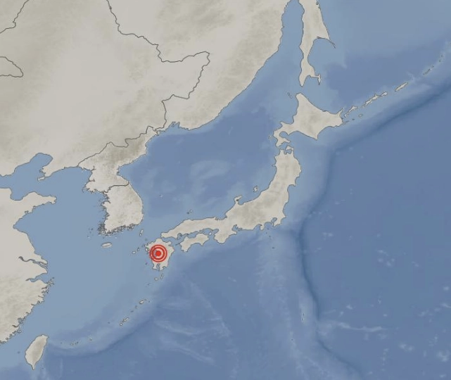 일본 구마모토현 지진 발생 지점. 기상청 캡처