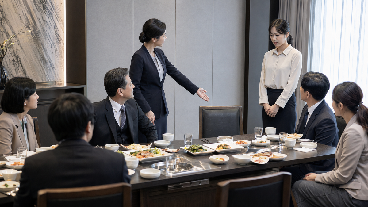 직장 내 성희롱. 회식. 기사의 이해를 돕기 위한 AI  이미지.