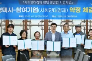 평택시-사회연대경제기업, ‘청년 일·경험 시범사업’ 약정…청년 20명 지원