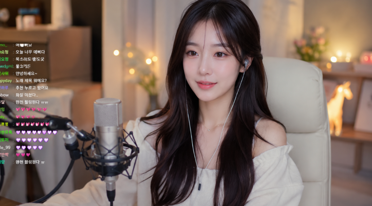 인공지능(AI) 챗지피티로 생성한 여성 BJ 관련 이미지.