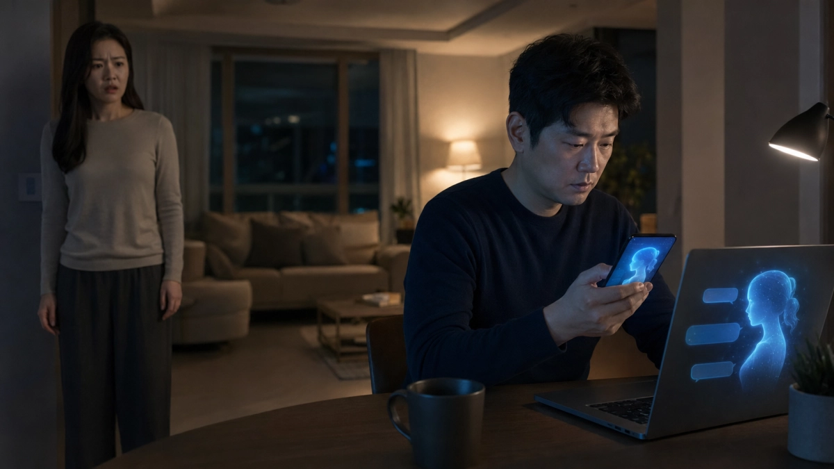 인공지능 불륜. 기사의 이해를 돕기 위한 AI 이미지.