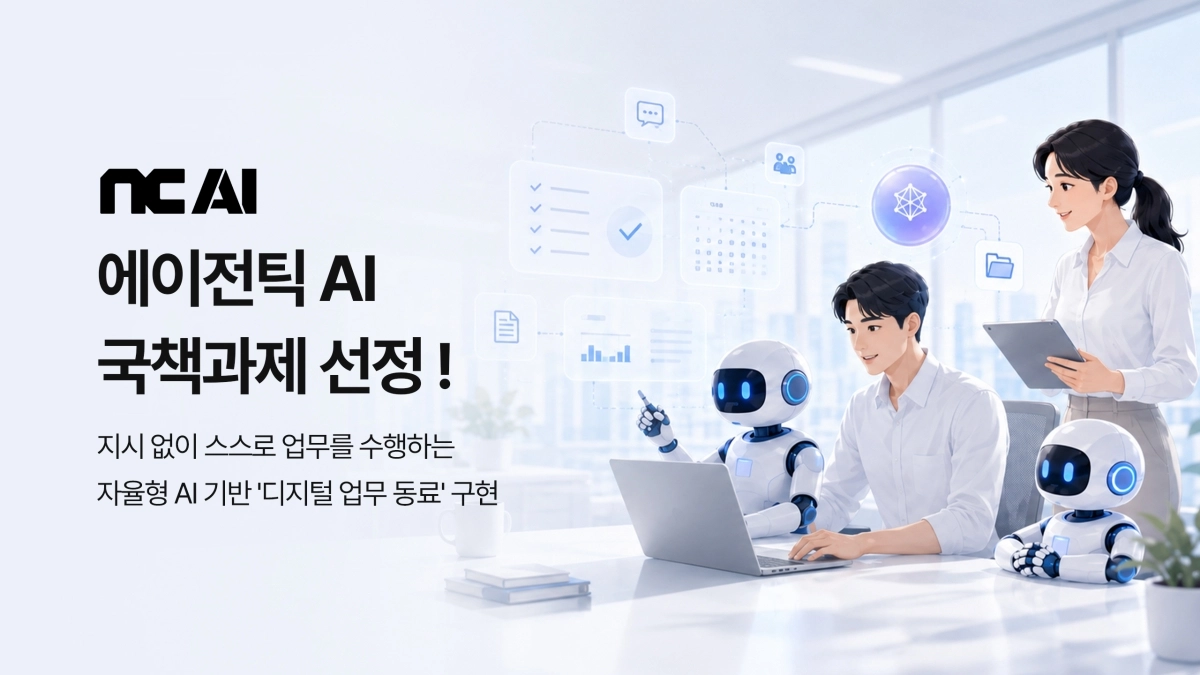 NC AI가 과학기술정보통신부와 정보통신기획평가원(IITP)이 주관하는 ‘실세계 능동행동형 에이전틱 AI 기술개발 사업’의 주관연구개발기관으로 최종 선정됐다고 31일 밝혔다. NC AI 제공
