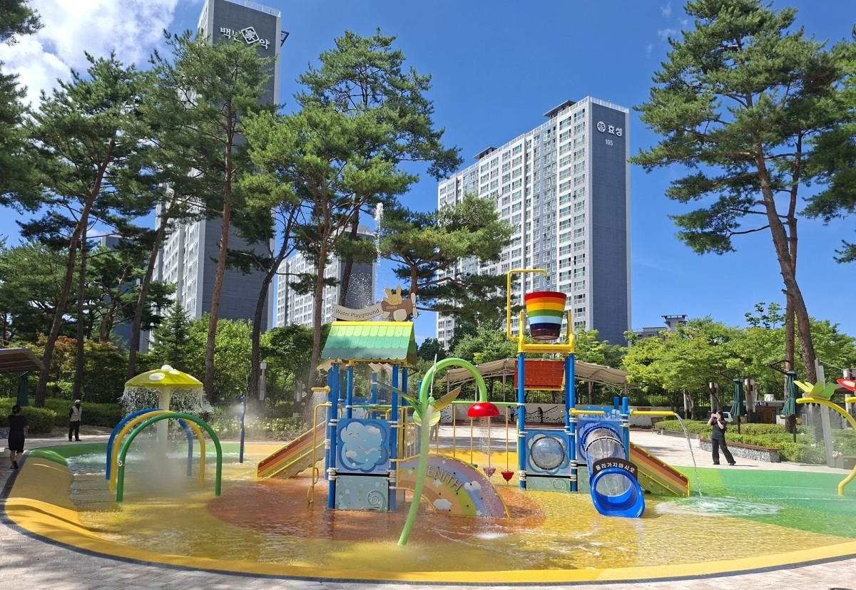 오산 양산근린공원 어린이 물놀이장. 오산시청 제공