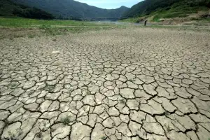 [포토] ‘바닥 드러낸’ 보현산댐 상류