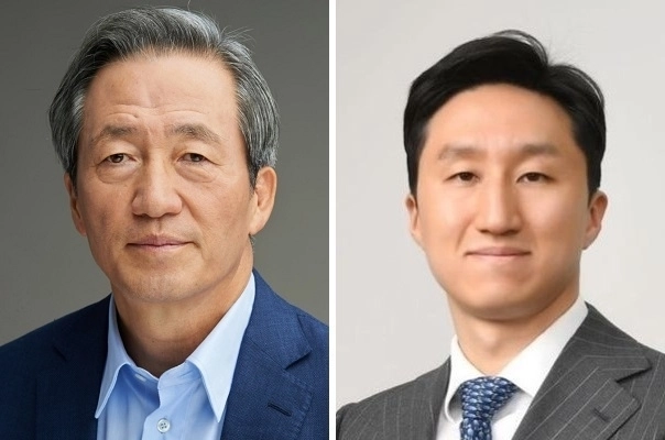 정몽준(왼쪽) 아산재단 이사장과 정기선 HD현대 회장. HD현대 제공