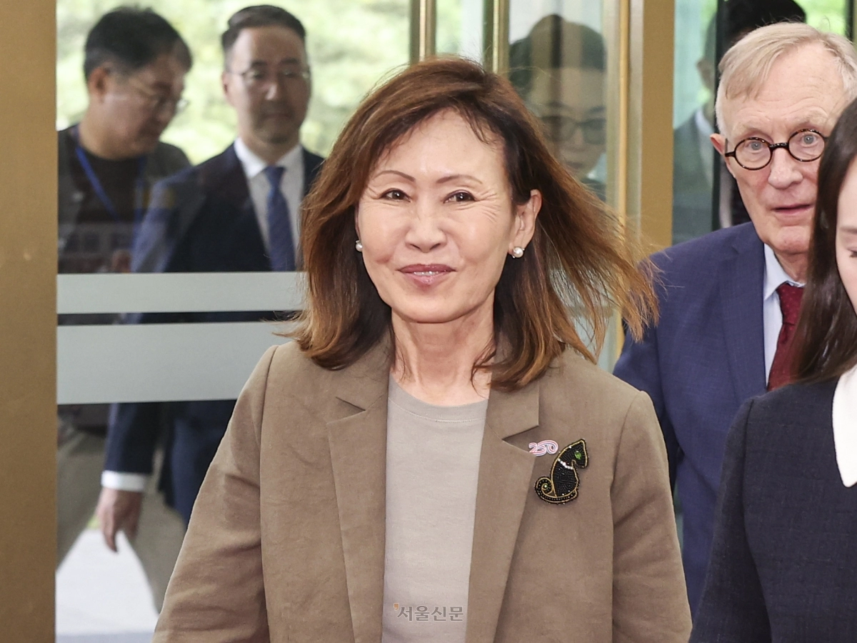 미셸 스틸 신임 주한미국대사가 4일 서울 종로구 정부서울청사 외교부를 방문하고 있다. 2026.8.4. 홍윤기 기자