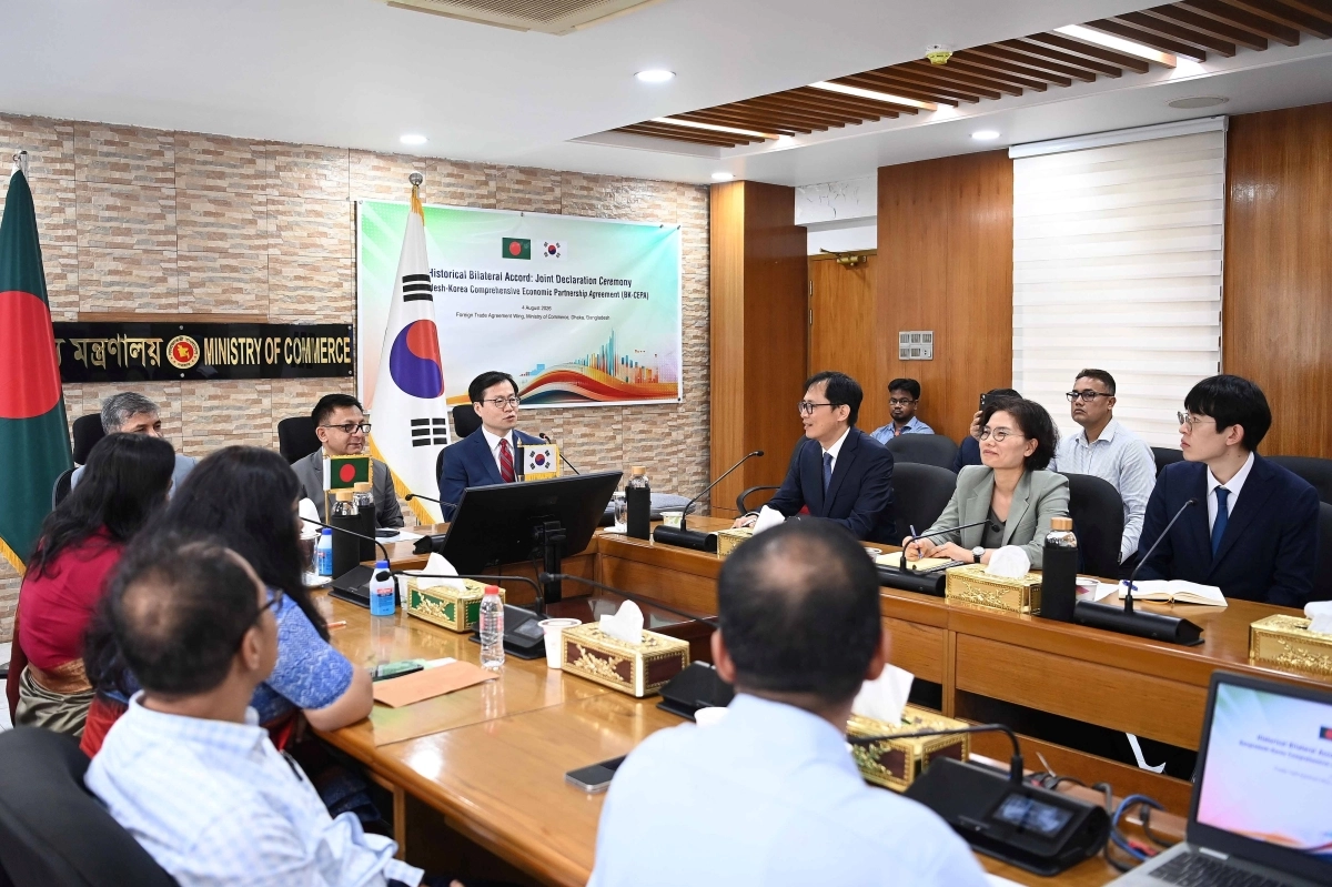방글라데시 포괄적경제동반자협정 타결 선언식