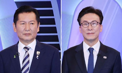 정청래(왼쪽)·김민석 더불어민주당 당대표 후보