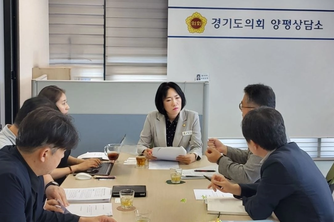 ▲ 지난 6일 경기도의회 양평상담소에서 GH(경기주택도시공사) 업무보고를 받은 이혜원 부위원장(사진=경기도의회)