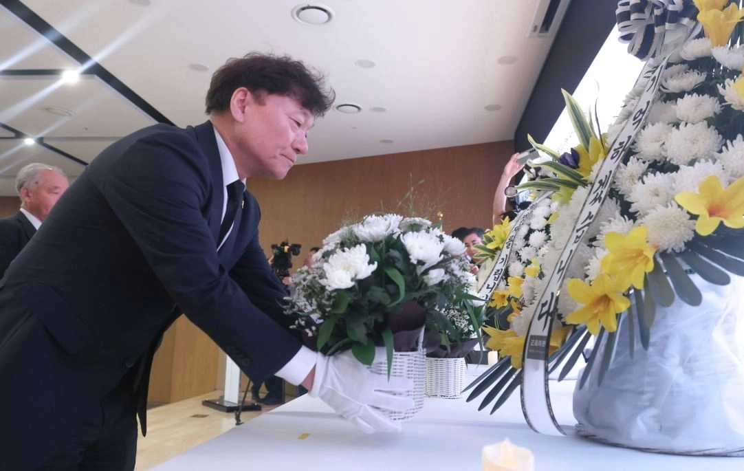 ▲ ‘경기도 원폭피해자 추모행사’에서 남종섭 의장(사진=경기도의회)