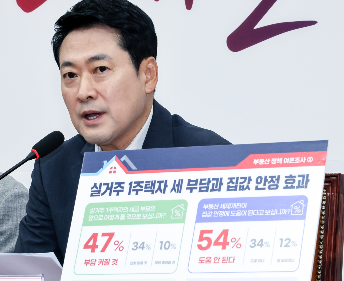 국민의힘 장동혁 대표가 7일 국회에서 열린 부동산정책 정상화 특별위원회 전체회의에서 발언하고 있다. 연합뉴스