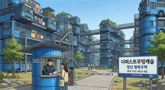 폐버스를 청년 주택으로 활용하자는 황희 더불어민주당 의원의 아이디어에 비판이 쏟아지며 온라인 커뮤니티와 소셜미디어(SNS) 등에서 이를 꼬집는 내용의 인공지능(AI) 생성 이미지가 확산했다. 온라인 커뮤니티 캡처