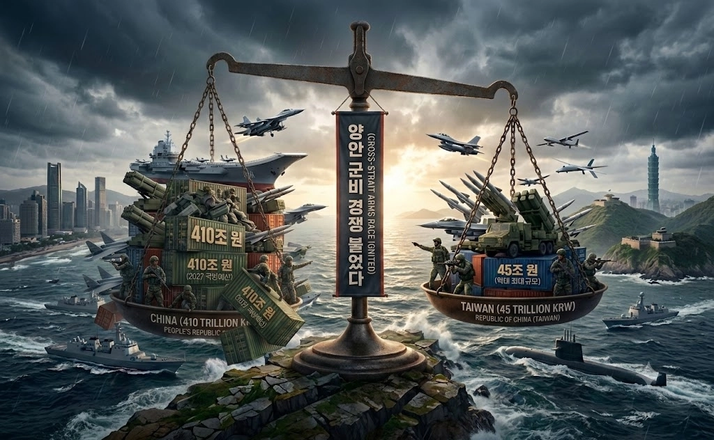중국과 대만 간 군비 경쟁을 상상한 AI 응용 이미지. 2026. 8. 10. 서울신문