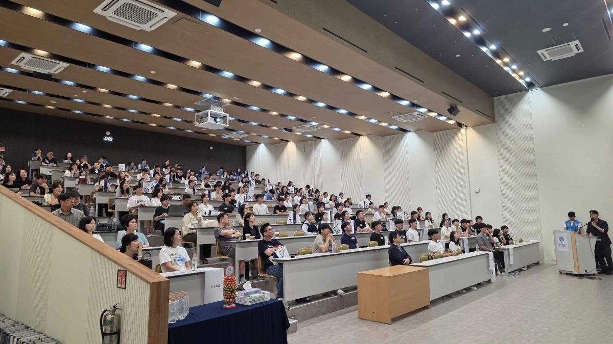 지난 6일 명지대 인문캠퍼스 MCC관에서 열린 ‘2027학년도 MJ모의전형’. 명지대 제공