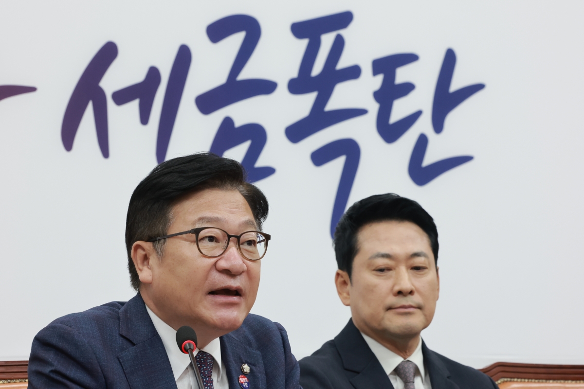 국민의힘 정점식 원내대표가 10일 국회에서 열린 최고위원회의에서 발언하고 있다. 연합뉴스