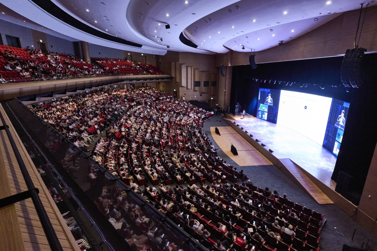▲ ‘2026 부산 세계도서관정보대회’ 개회식이 열린 벡스코 오디토리움 전경. (사진제공=2026 부산 WLIC 국가위원회)