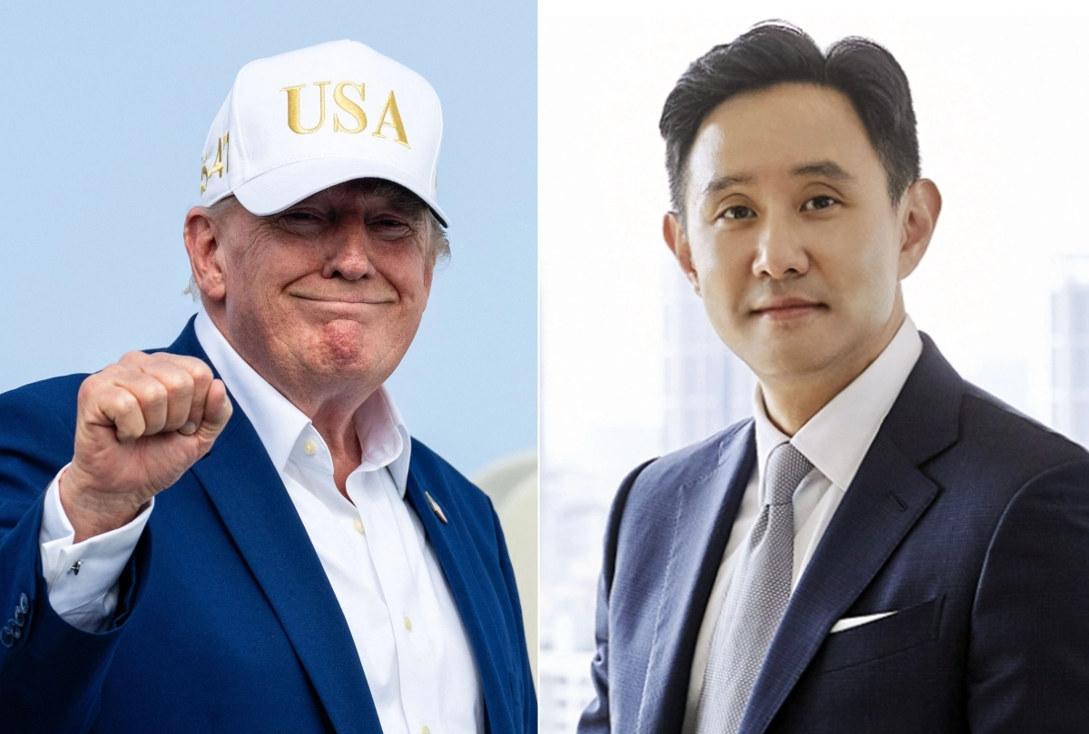 트럼프 미 대통령(왼쪽), 최윤범 고려아연 회장   AFP연합. 서울신문 DB