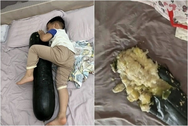 커다란 동과(겨울참외)를 끌어안고 잠드는 중국의 이색적인 피서법이 소셜미디어(SNS)에서 유행한 가운데, 동과가 갑자기 터져 침대와 바닥이 부패한 과육과 액체로 뒤덮이는 사례가 잇따라 전해졌다. SNS 캡처