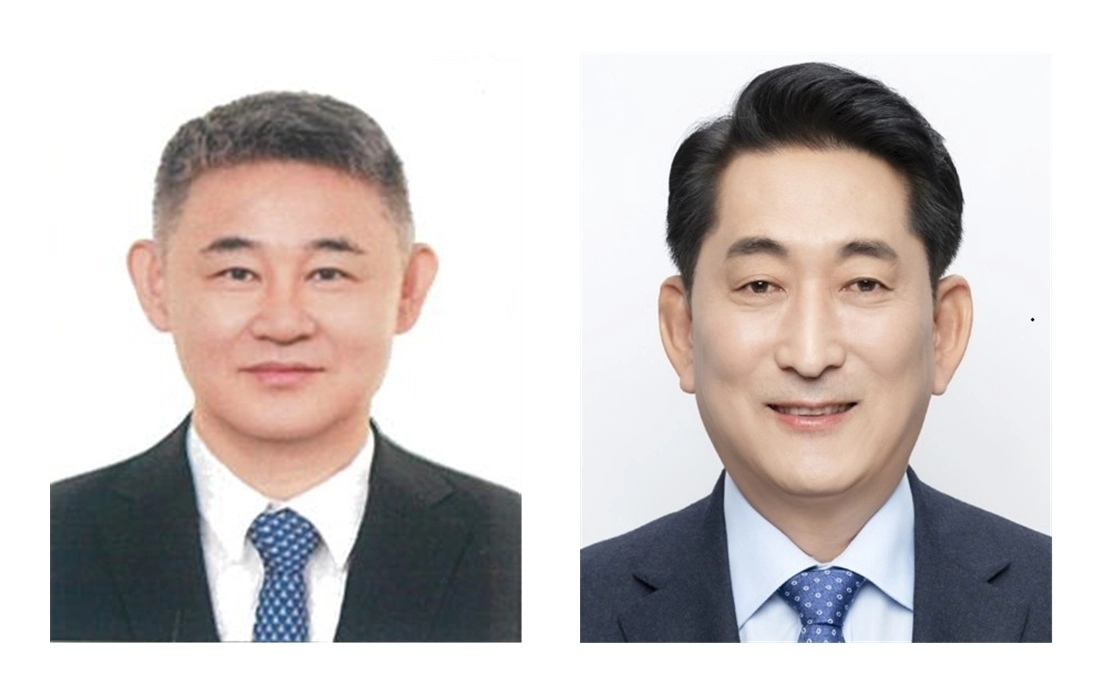 충북도가 12일 임용한 박병국(왼쪽) 대외협력보좌관과 이재한 정무특별보좌관. 충북도 제공.