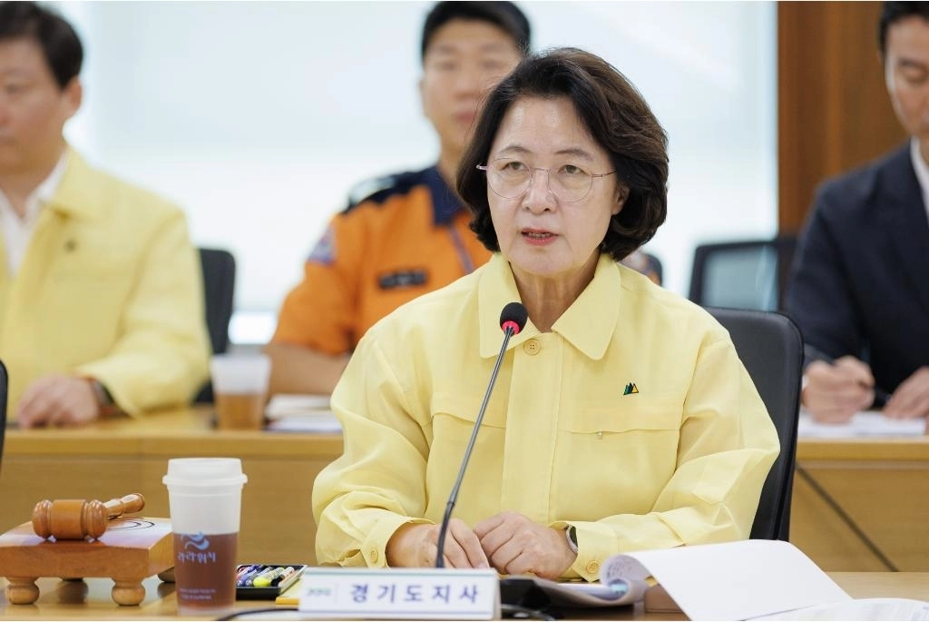 추미애 경기도지사가 2일 2026년 3분기 경기도 통합방위협의회에서 인사말을 하고 있다. 경기도 제공