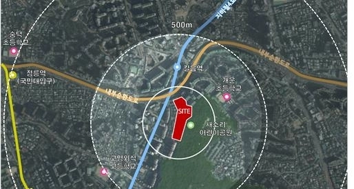 서울 성북구 길음역 인근에 들어설 역세권주택 및 공공임대주택 위치도. 서울시 제공