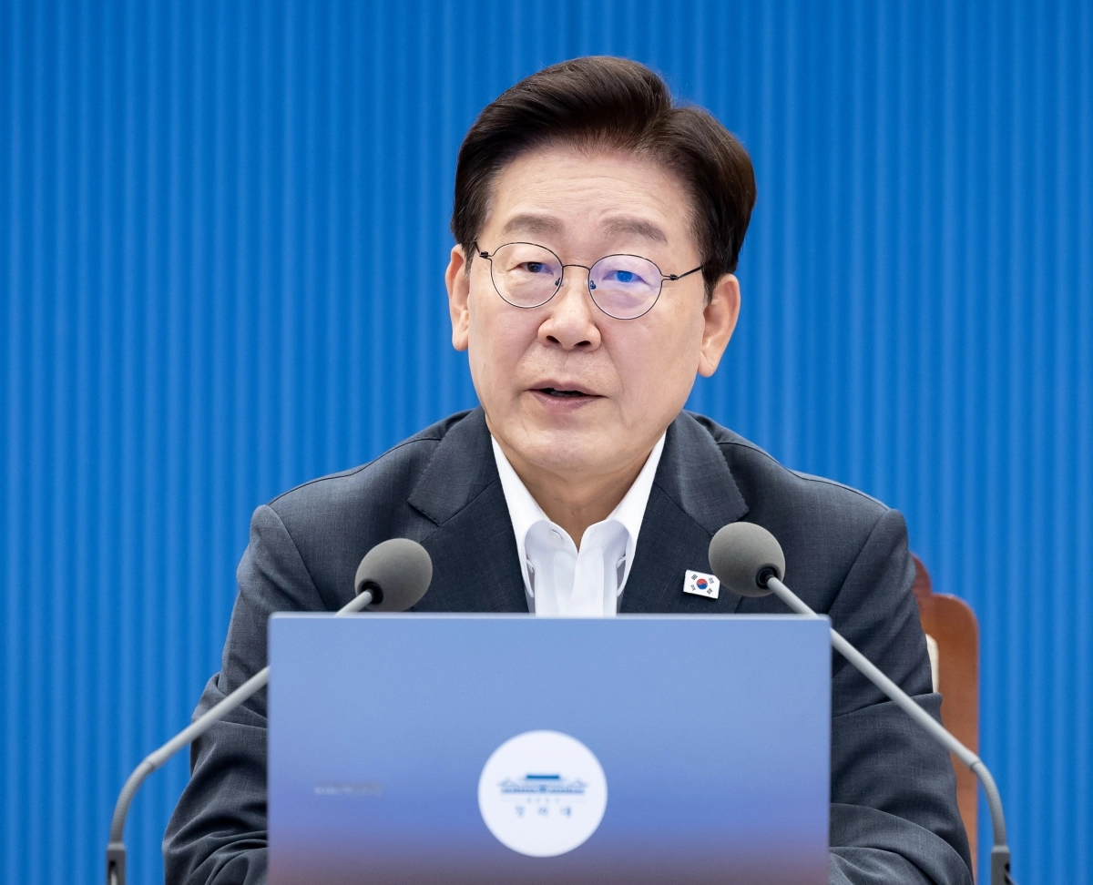 이재명 대통령이 13일 청와대에서 열린 수석보좌관회의에서 발언하고 있다. 2026.8.13 연합뉴스