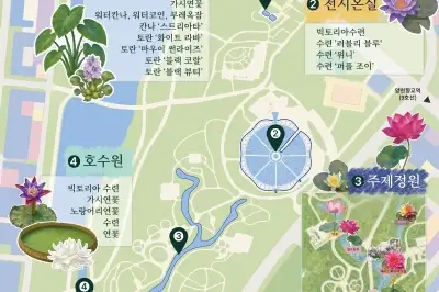 가시연꽃부터 빅토리아수련까지…서울식물원에서 만나는 시원한 물속식물