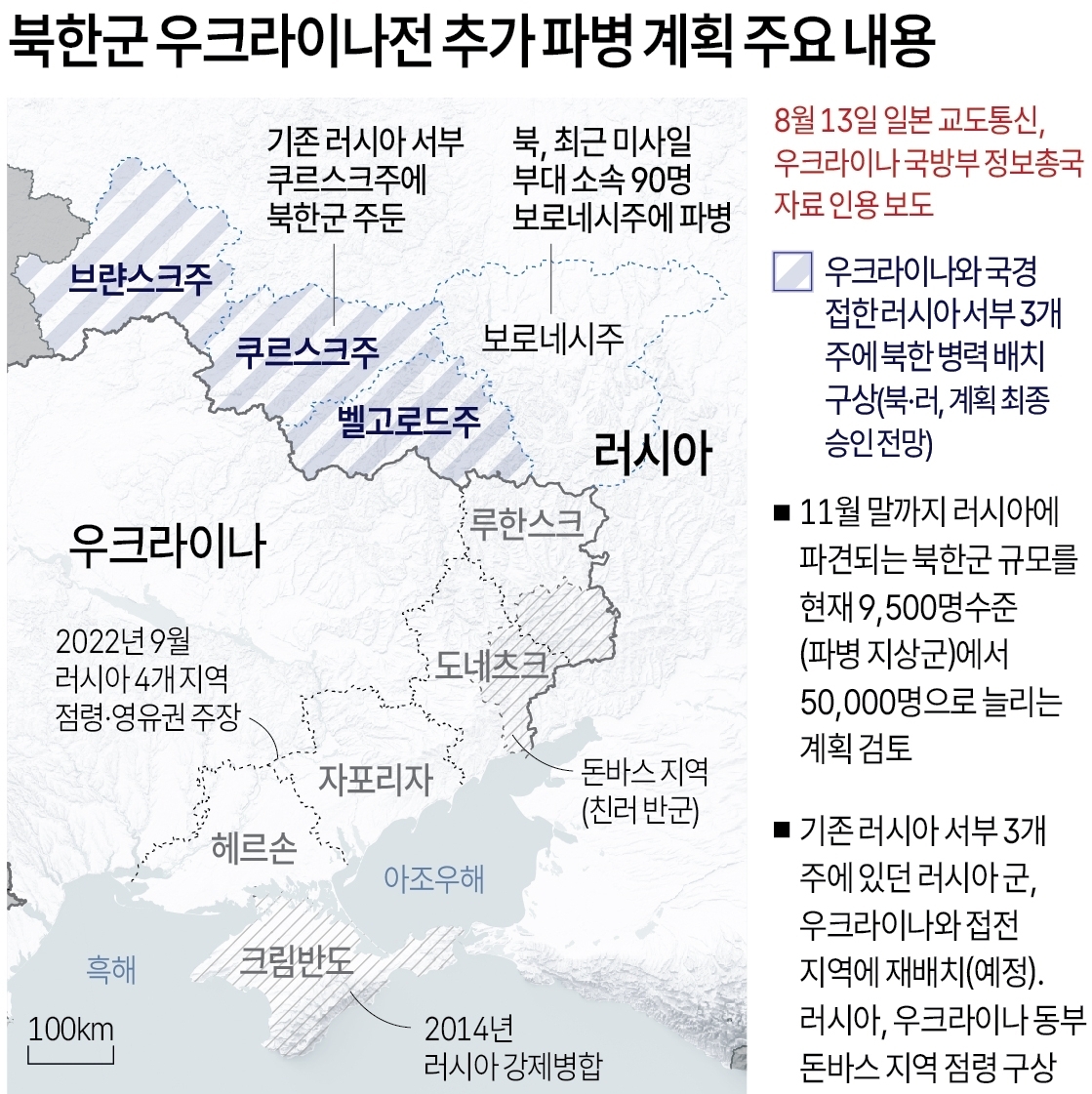 북한군 우크라이나전 추가 파병 계획 주요 내용