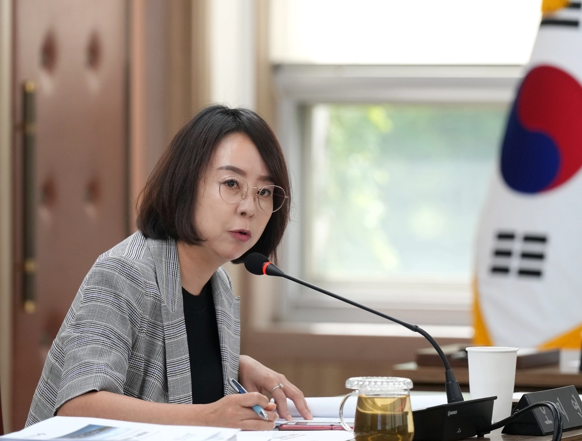 제351회 임시회 제1차 도시건설위원회에서 질의하는 오지연 의원. 하남시의회 제공