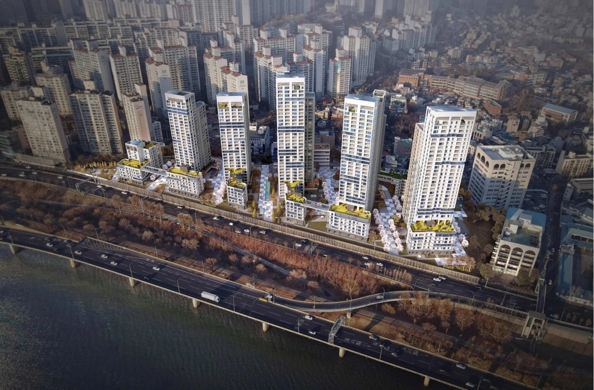 용산구 산호아파트 정비사업 조감도