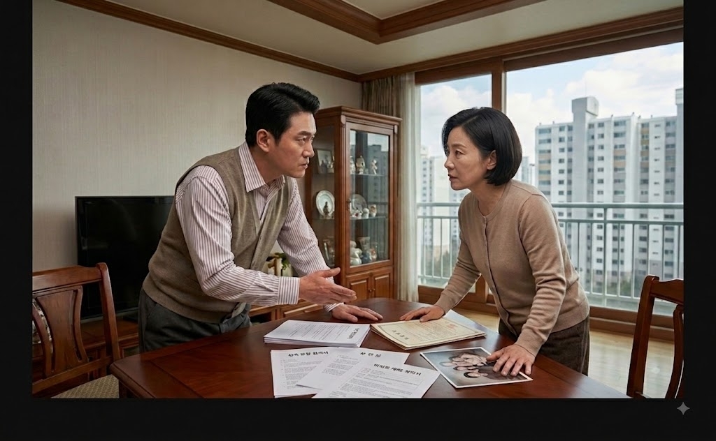 유산 상속 분쟁 이미지. 인공지능(AI) 응용 이미지