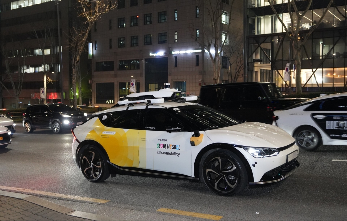 서울 강남에서 시범 운행 중인 자율주행 택시
