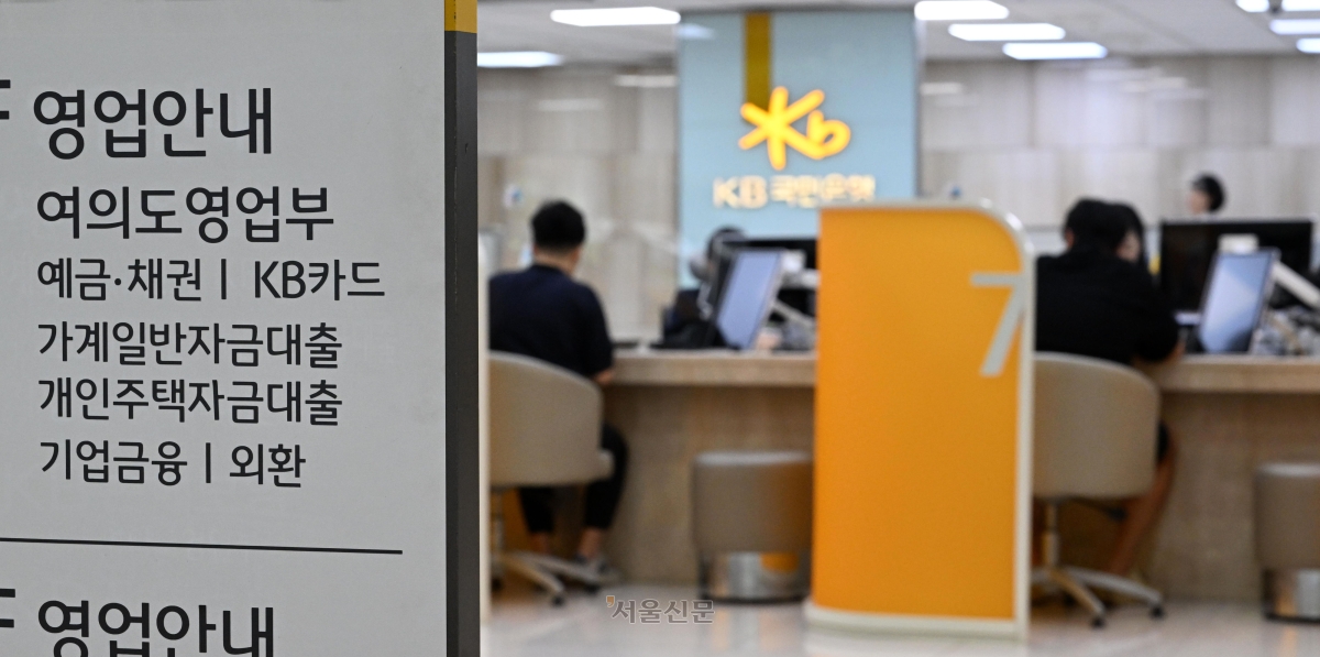 정부가 총량 증가율 목표를 1.5%에서 3.0%로 높인 가운데 은행들이 자체적으로 마이너스통장 등 신용대출 관리를 강화하고 있다. 지난 10일 시내 한 은행 영업점을 찾은 사람들이 대출 상담을 받고 있다. 도준석 전문기자