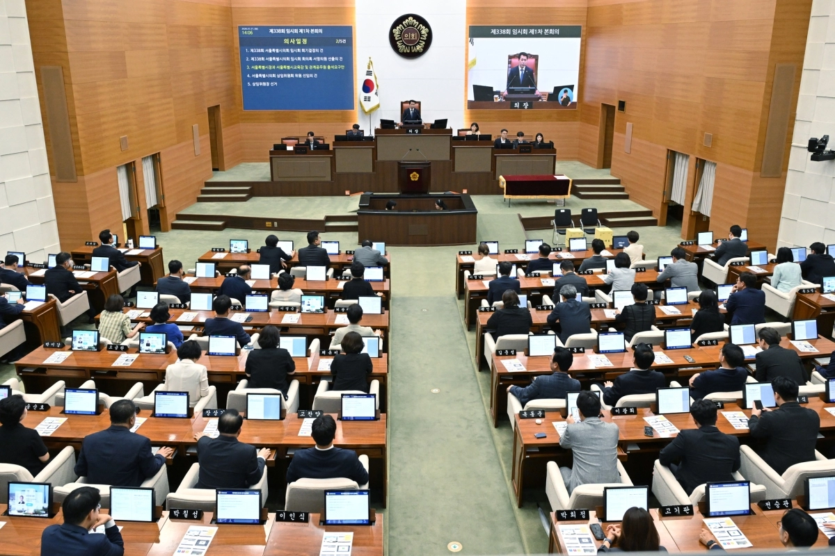 지난 7월 21일 서울시의회 임시회 1차 본회의가 열리고 있는 모습. 서울시의회 제공