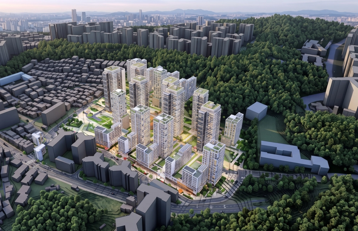 신속통합기획 대상지로 확정된 서울 동작구 상도동 214번지 일대 조감도.  서울시 제공