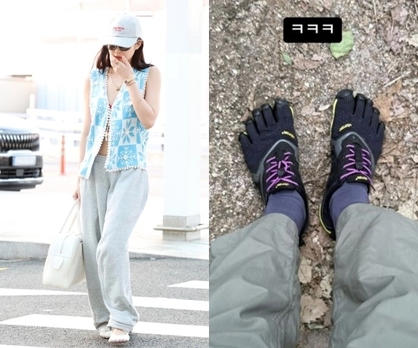 제니, 이효리 발가락 신발. 뉴스1, 인스타그램