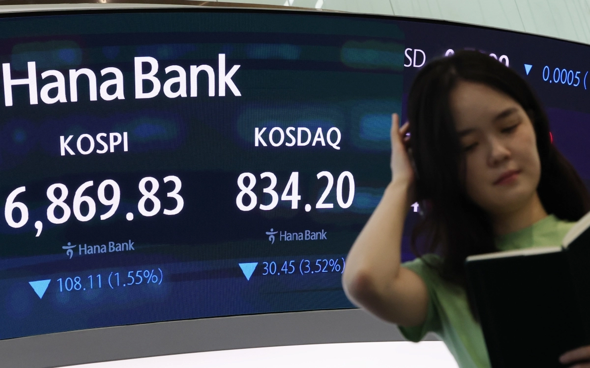 코스피, 1.55% 하락 마감