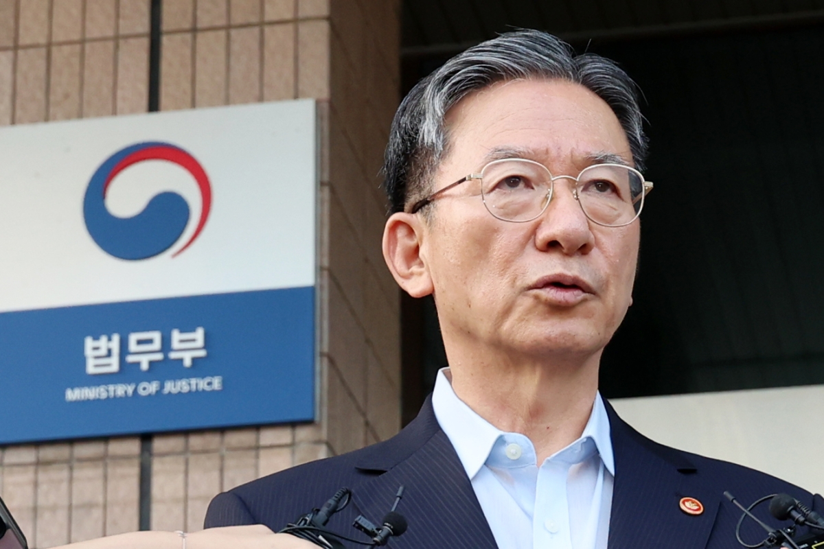 사직서 제출한 정성호 법무부 장관