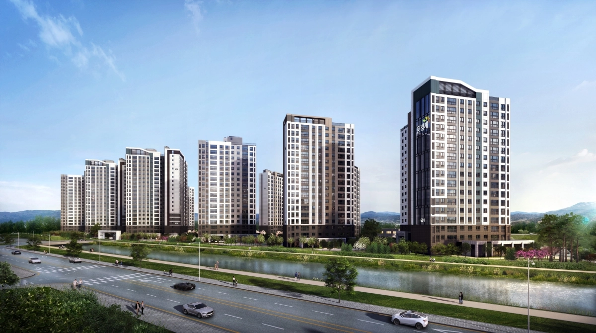 전남광주 첨단3지구 A6블록 ‘제일풍경채’ 투시도. 제일건설(주) 제공