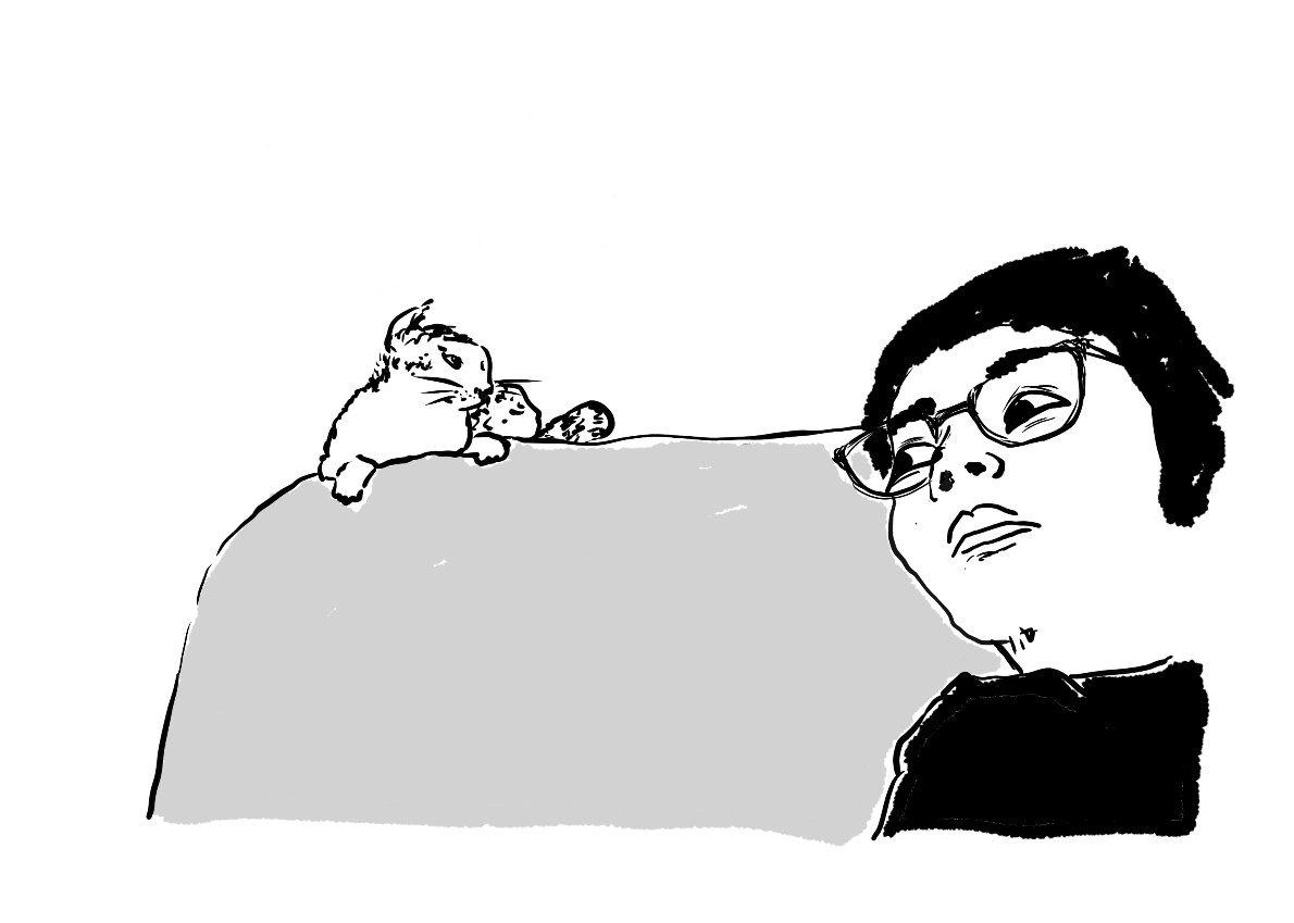 김개미 시인이 그린 자화상.