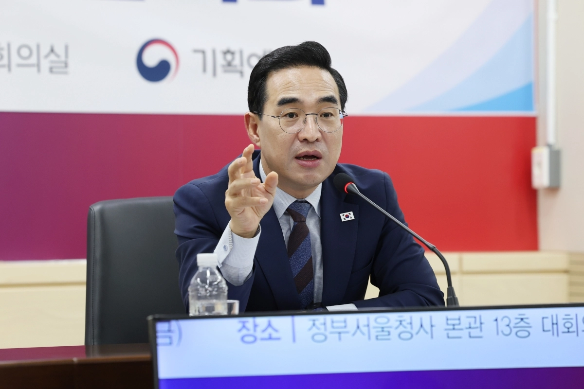 박홍근 기획예산처 장관이 21일 정부서울청사에서 열린 제1차 재정운용전략협의회에서 발언하고 있다. 기획예산처 제공