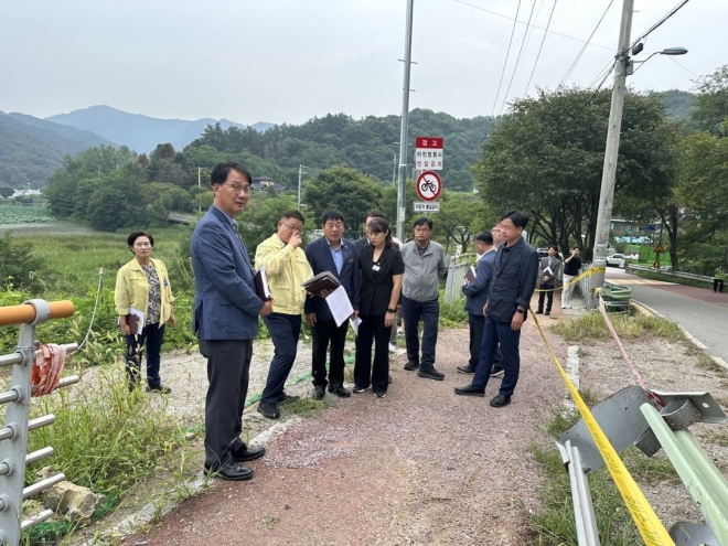 고찬석 경기도의회 건설교통위원장, 위험도로 개선·우선 보도설치 현장 점검