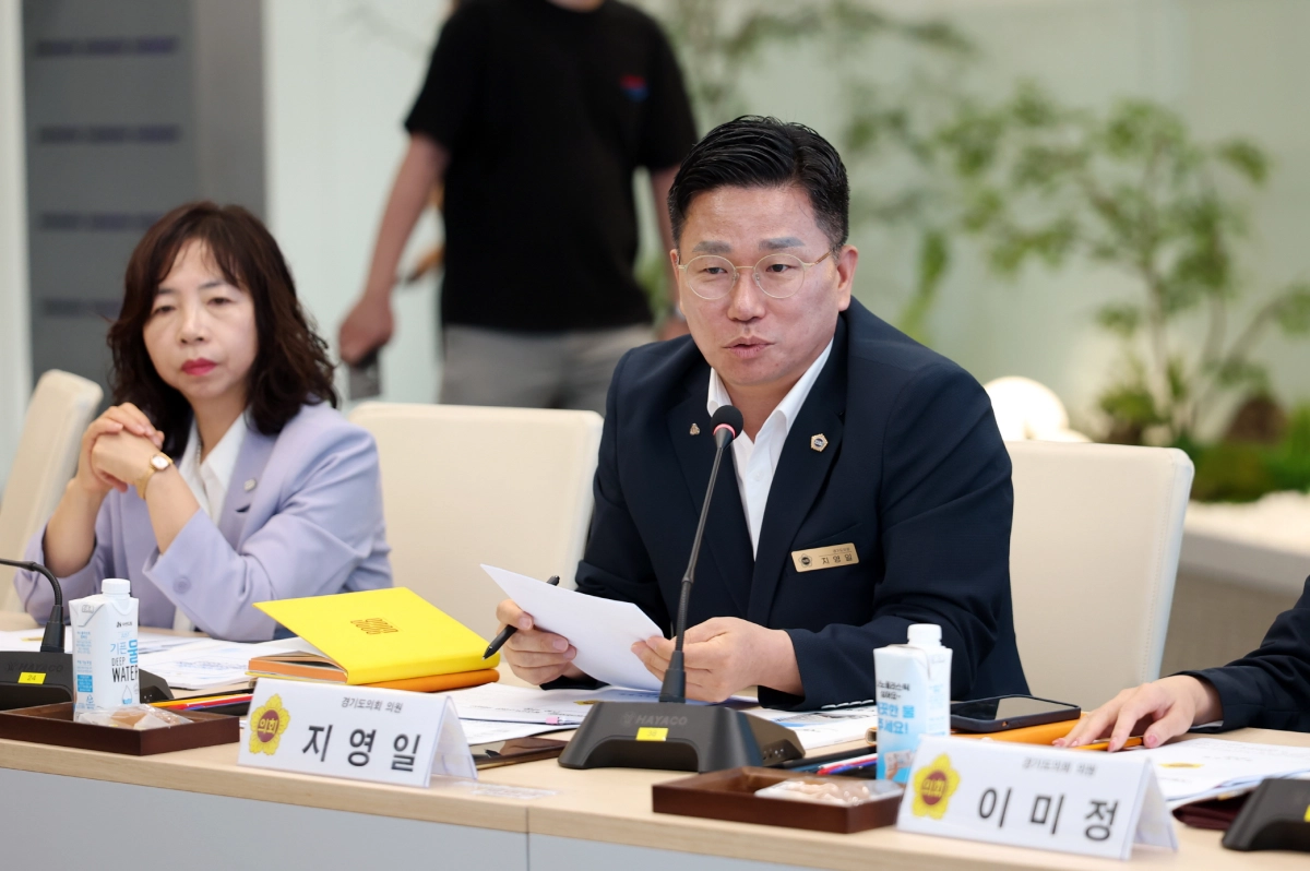 ▲지영일 의원이 20일 열린 ‘경기도의회 지방의회법 제정 추진 TF’ 제2차 전체 회의에서 발언하고 있다. (사진=경기도의회)