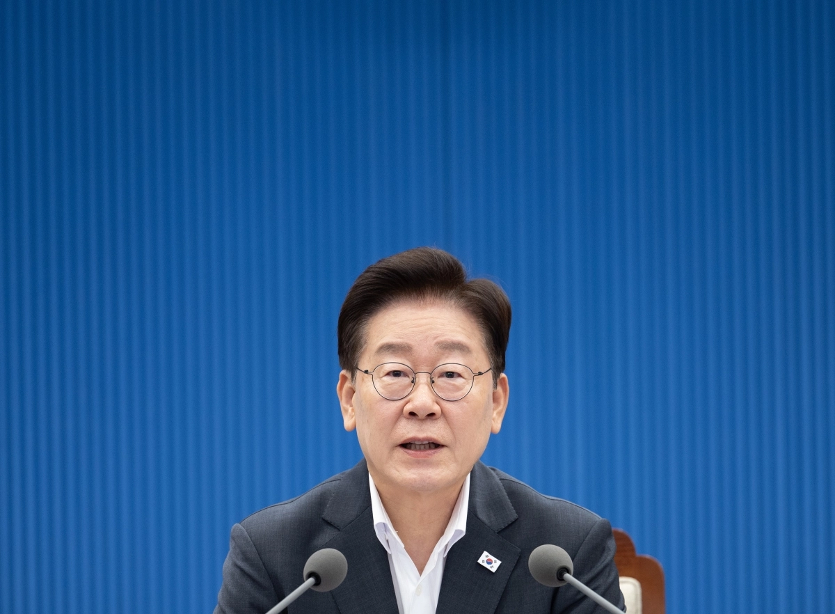이재명 대통령이 21일 청와대에서 열린 국민주권정부 제1차 반부패정책협의회에서 발언하고 있다. 연합뉴스