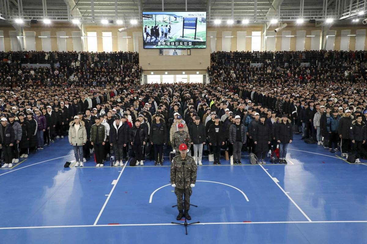 공군 기본군사훈련단 입영식. 기사와 직접적인 관련 없음. 공군 제공
