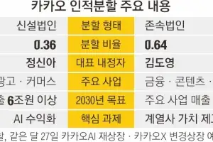 ‘쪼개기상장’ 피한 카카오… 17조 가치, AI·투자 성과에 달렸다