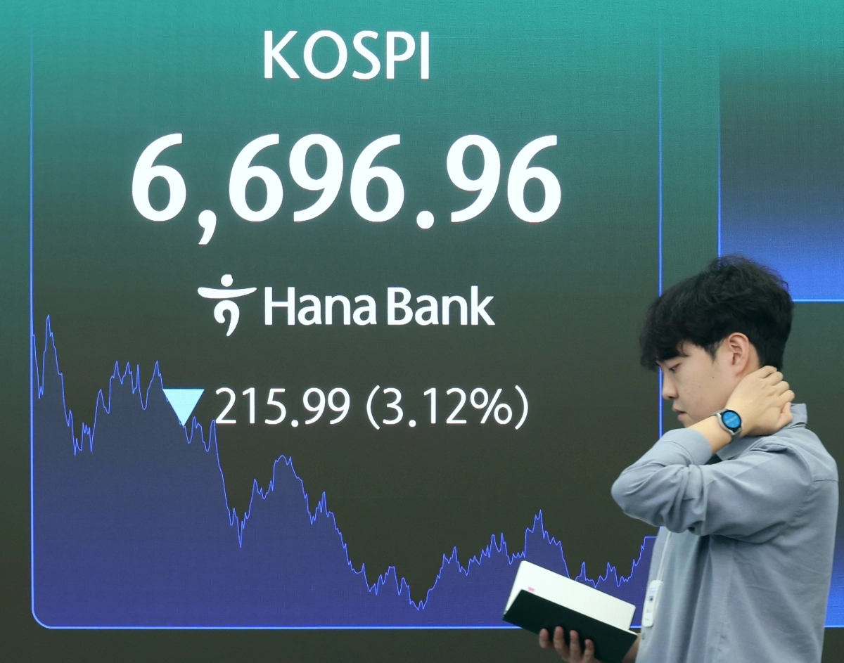 삼전·닉스 동반 하락에 코스피 3% 하락